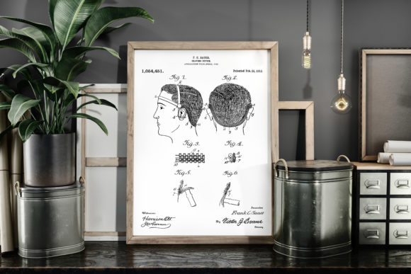 Download Shaving Device 1913 Patent Art Poster - 1913 Collection
