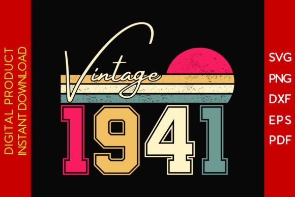 Download Vintage Classic Born in 1941 Birthday - Premium Resources
